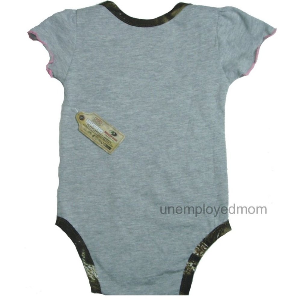Daddy's Camo Girl Creepers Bodysuits 3 Short Sleeve Shirts Hunting Buddy - Picture 11 of 11